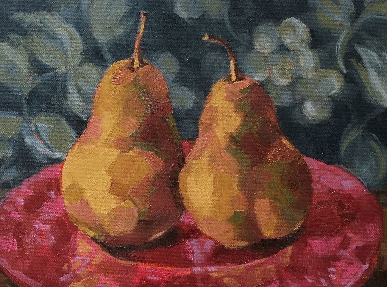 two bosc pears